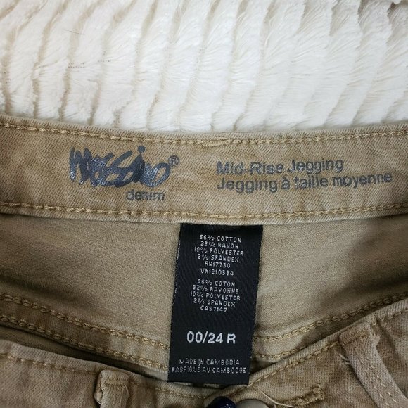 Mossimo Womens Olive Regular Fit Mid Rise Comfort Denim Jegging Jeans Size 24 - Picture 5 of 8